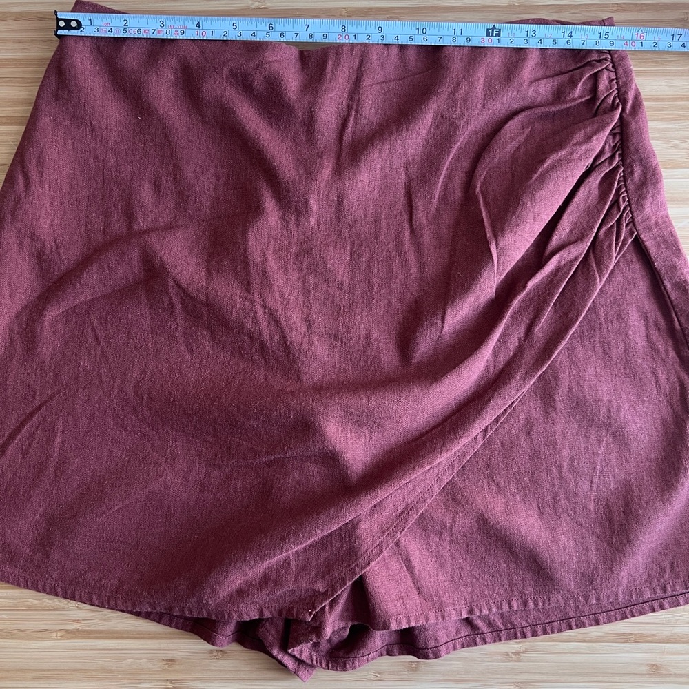 Burgundy Wrap Skirt